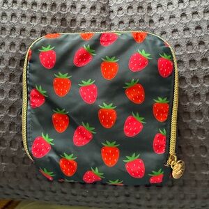 Strawberry Print Pouch for traveling essentials